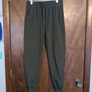 Zac & Rachel green joggers